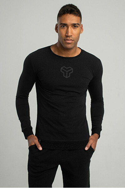 Herren-Langarmshirt Essential Black
