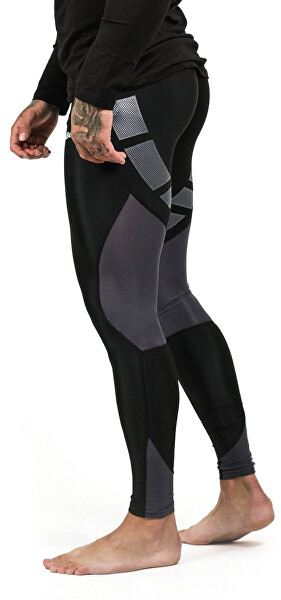 Férfi leggings Flex Tights Black and Grey