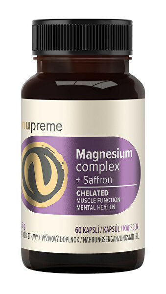 Magnesium + šafrán chelát 60 kapslí