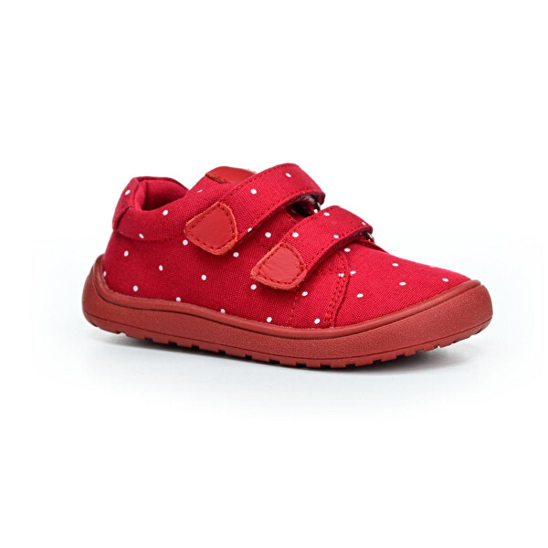 Detská barefoot vychádzková obuv Roby červená