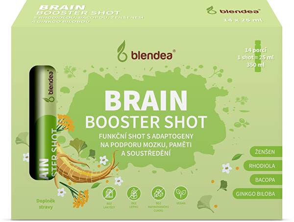 Shot Brain Booster s adaptogeny 14 x 25 ml
