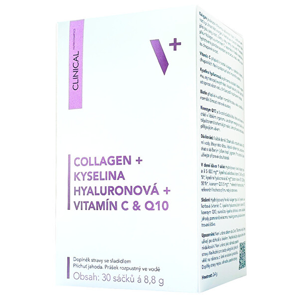 Collagen + kyselina Hyaluronová + vitamín C + Q10 30 sáčků x 8.8 g