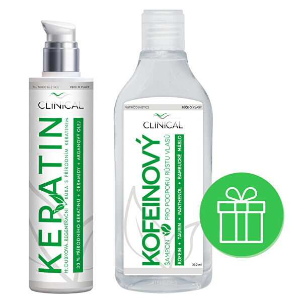 Keratin kúra 100 ml + kofeinový šampon 250 ml