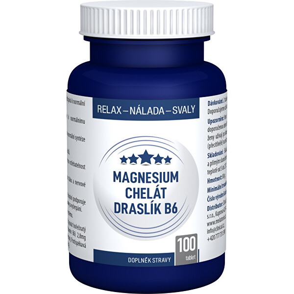 Magnesium chelát + Draslík B6 100 tablet
