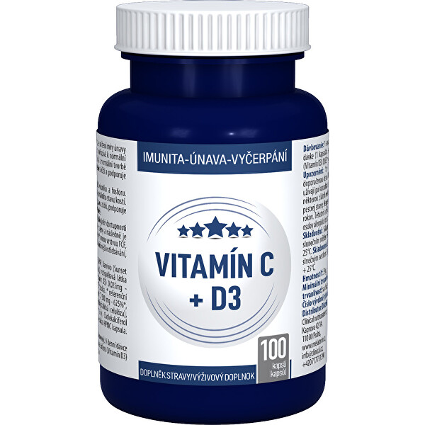 Vitamín C + D3 100 kapslí