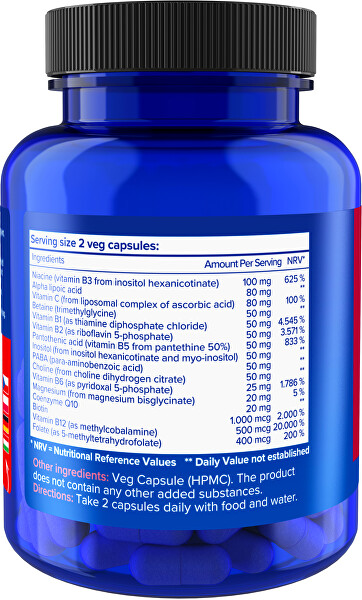 Activated B-Complex - Aktivní formy vitamínů B 100 veganských kapslí