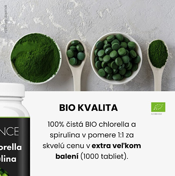Chlorella + Spirulina BIO 1000 tabliet