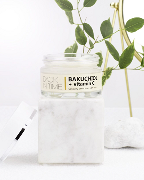 Denní pleťový krém s bakuchiolem vitamínem C a SPF filtrem 50 ml