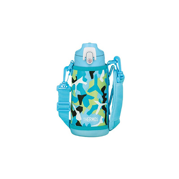 Kinderthermoskanne mit zwei Deckeln - blau 600 ml