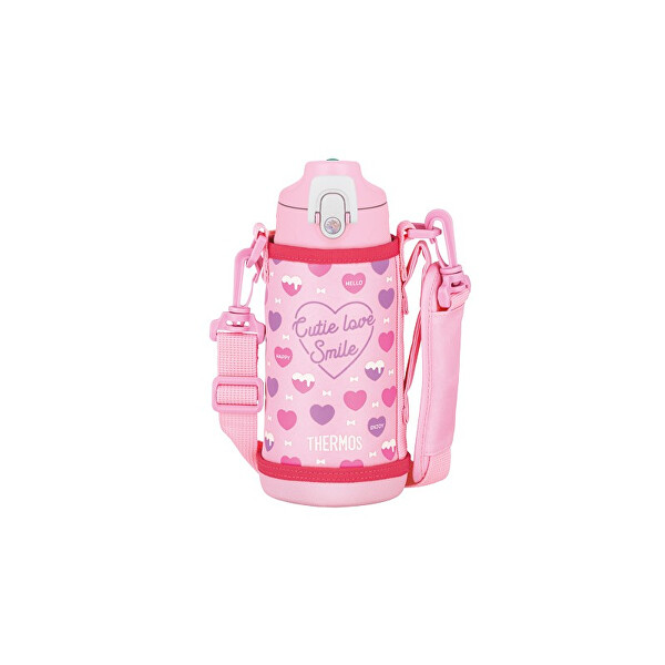 Kinderthermoskanne mit zwei Verschlüssen - rosa 600 ml