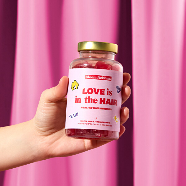 Love is in the hair - gumové bonbony pro zdravé vlasy 60 ks