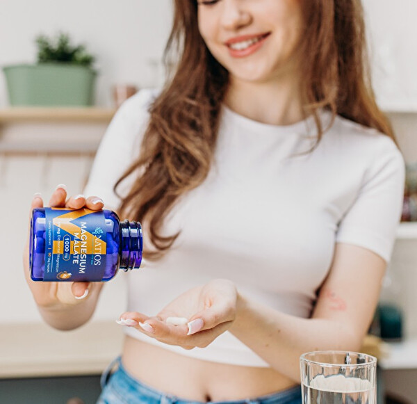 Magnesium Malate 1000 mg + B6 90 veganských kapslí