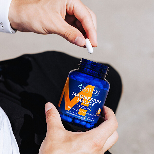Magnesium Malate 1000 mg + B6 90 veganských kapslí