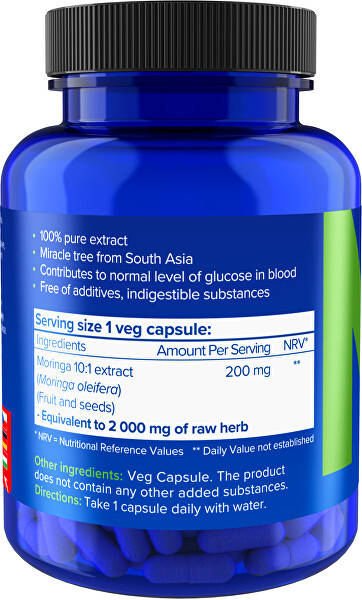 Moringa Extract 2000 mg 90 veganských kapslí