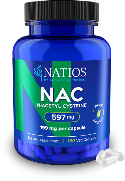 N-Acetyl Cysteine, NAC 199 mg 180 veganských kapslí
