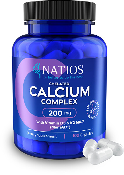 Vápník s vitamíny D3 a K2 MK-7 - 200 mg 100 kapslí