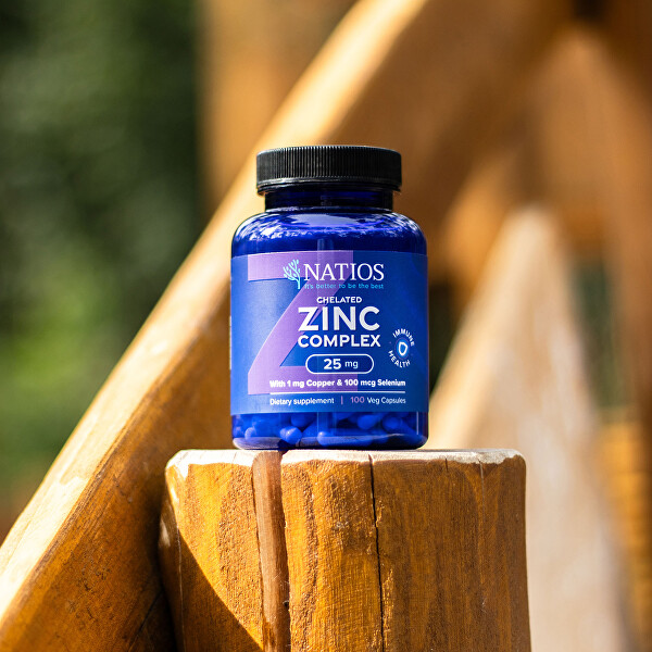 Zinc Chelated Complex - Zinek, selen a měď 25 mg 100 veganských kapslí