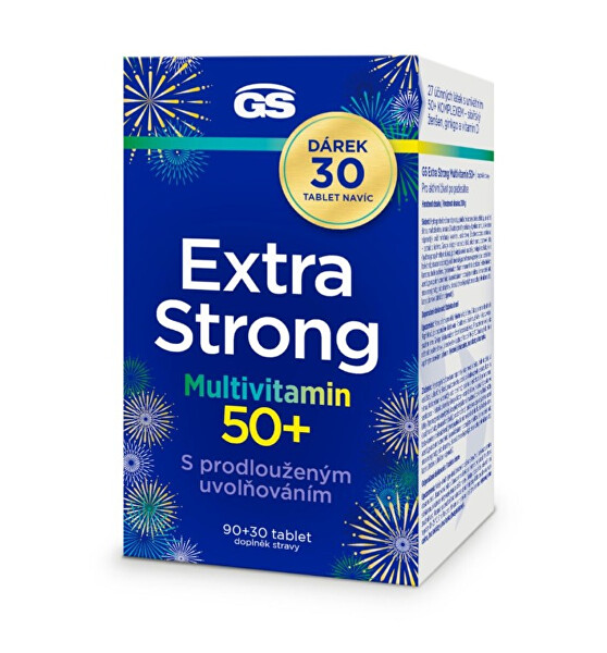 GS Extra Strong Multivitamin 50+, 90 + 30 tablet ZDARMA