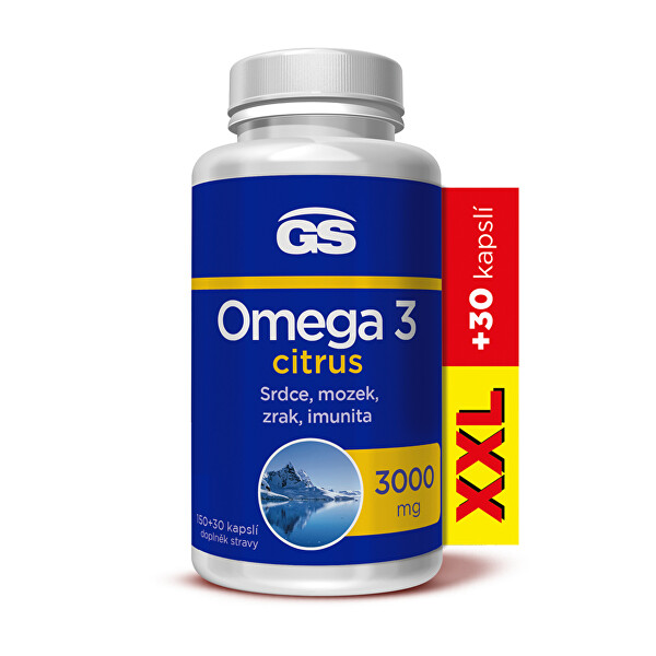 GS Omega 3 citrus 150 + 30 kapslí XXL
