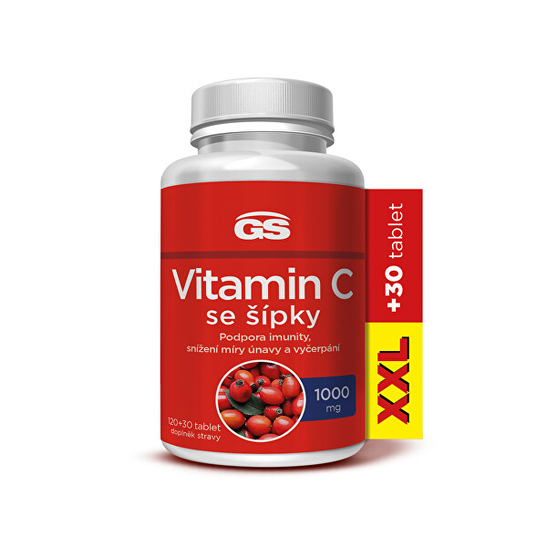 GS Vitamin C 1000 se šípky 120 + 30 tablet XXL