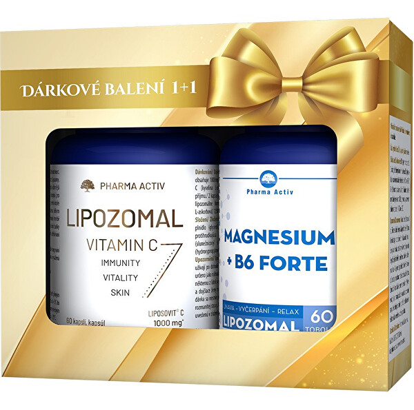 Lipozomal Vitamín C 1000 mg 60 kapslí + Lipozomal Magnesium + B6 forte 60 tobolek