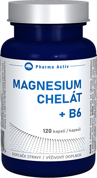 Magnesium Chelát + B6 120 kapslí