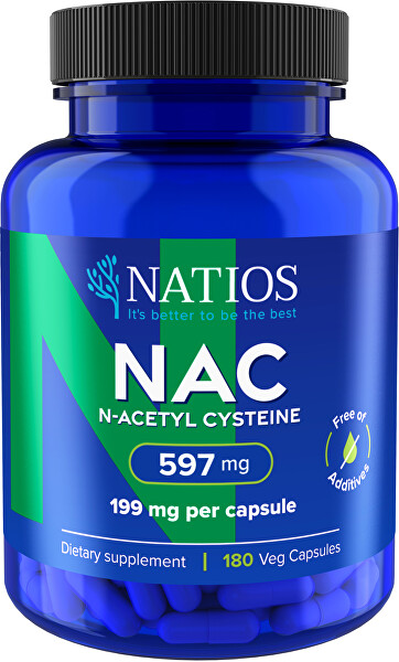 N-Acetyl Cysteine, NAC 199 mg 180 veganských kapslí