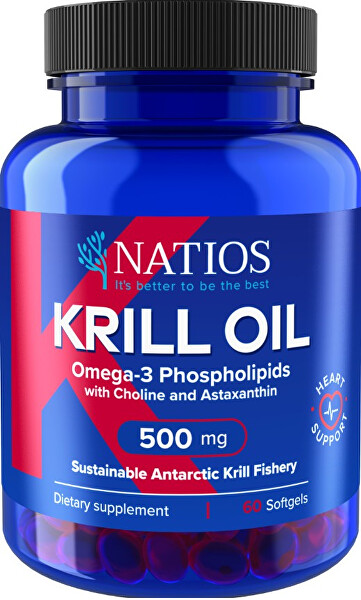 Olej z antarktického krilu s astaxantinem 500 mg 60 kapslí