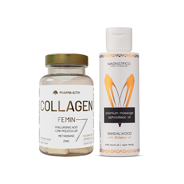 Collagen Femin 90 tobolek + Masážní olej Sandalwood 100 ml