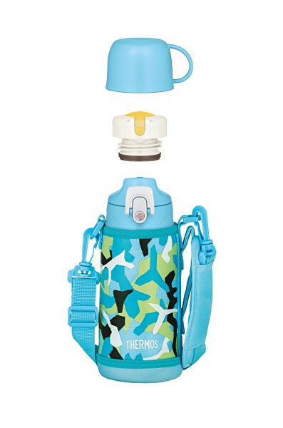 Kinderthermoskanne mit zwei Deckeln - blau 600 ml