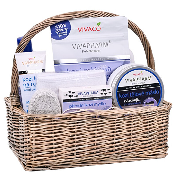 Dárkový koš kosmetiky s kozím mlékem