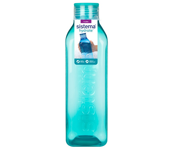 Fľaša so skrutkovacím viečkom Hydrate Square 1 l Mix