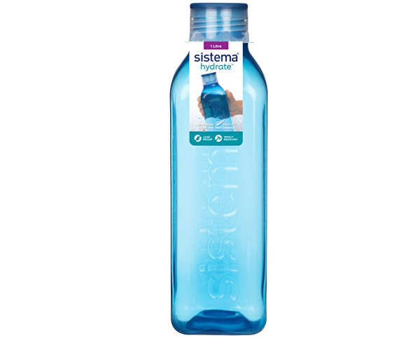 Fľaša so skrutkovacím viečkom Hydrate Square 1 l Mix