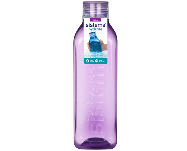 Fľaša so skrutkovacím viečkom Hydrate Square 1 l Mix