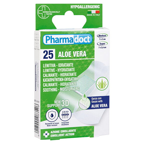 Náplast s Aloe Vera s hojivým účinkem 25 kusů