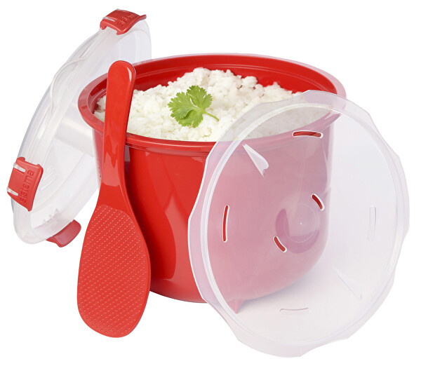 Microwave Ryžovar - Červený 2,6 l