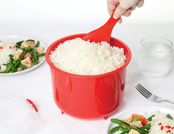Microwave Ryžovar - Červený 2,6 l