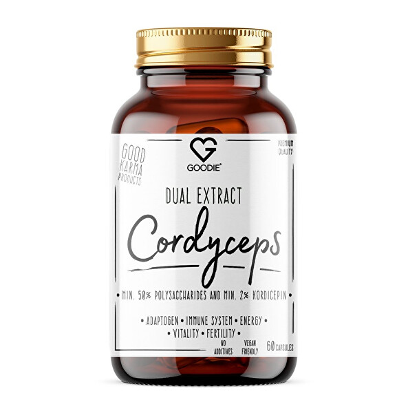 Cordyceps - dual extrakt min. 50 % polysacharidů & 2 % cordycepinu 60 kapslí