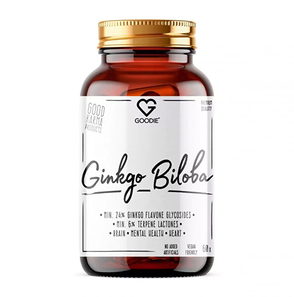 Ginkgo Biloba - prémiový extrakt min. 24% ginkgo glycosides 60 kapslí
