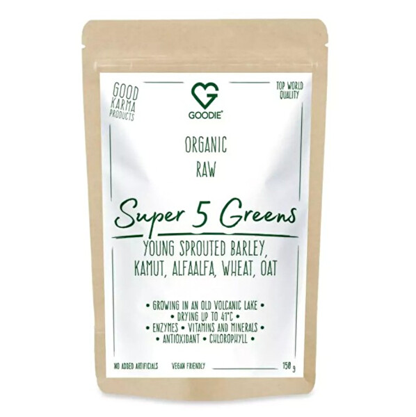 Super 5 Greens - sušené šťávy BIO & RAW 150 g