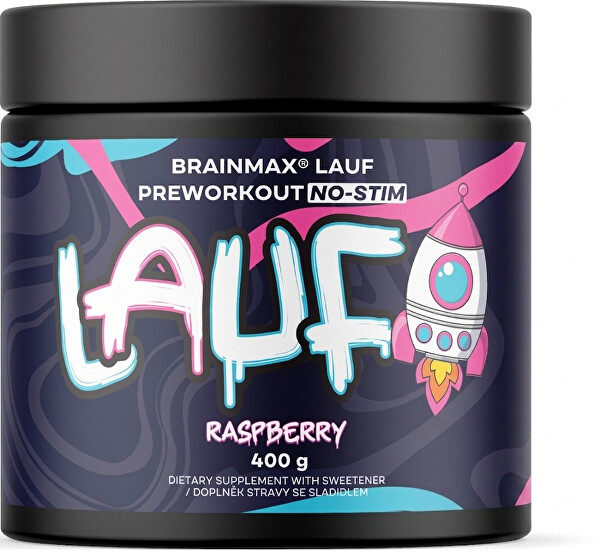 Lauf® Preworkout bez kofeinu - Malina 400 g