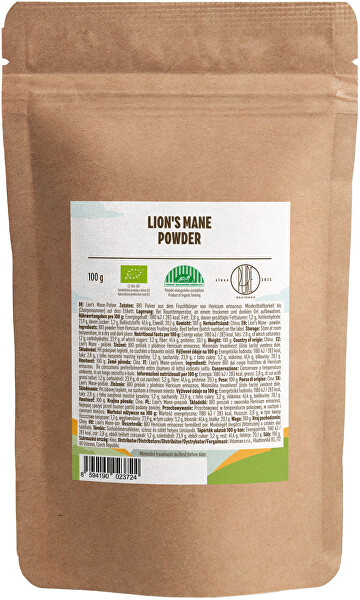 Lion`s Mane Hericium prášok BIO 100 g