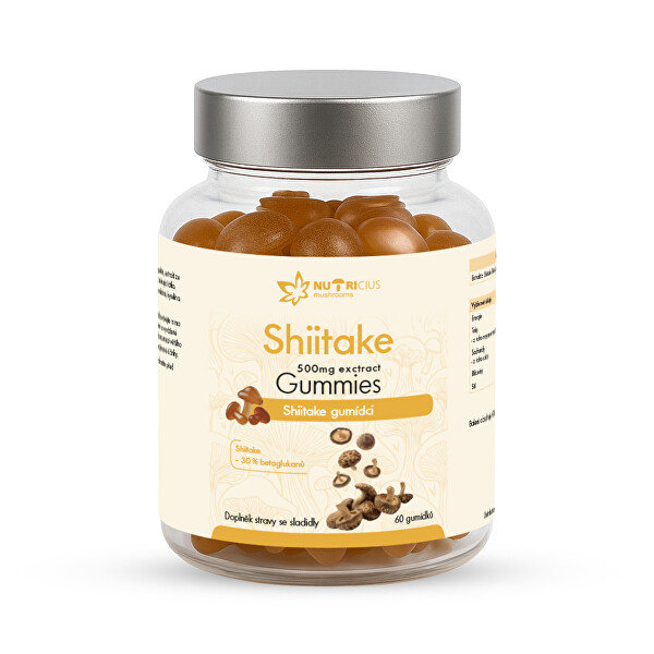 Shiitake gummies 500 mg 60 kusů