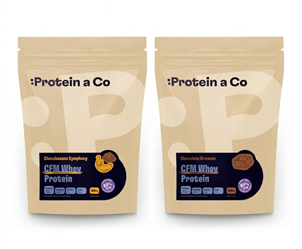 CFM Whey Protein 80 - Chocobanana Symphony a Chocolate Brownie 1 + 1 kg