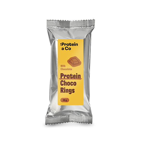 Proteinové čokoládové kroužky - Mléčná čokoláda 38 g