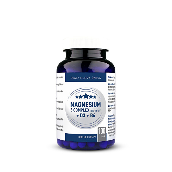 Magnesium 5 Complex Premium + D3 + B6 100 kapsúl