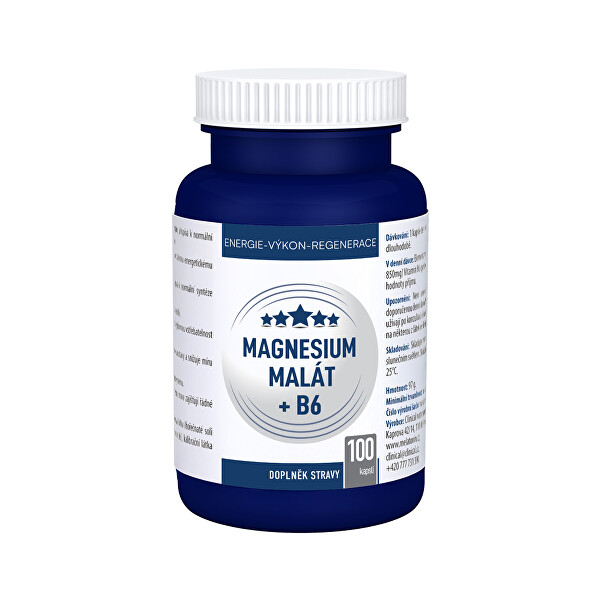 Magnesium malát + B6 100 kapslí
