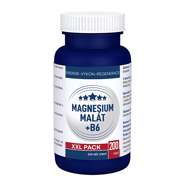 Magnesium malát + B6 - XXL pack 200 kapslí
