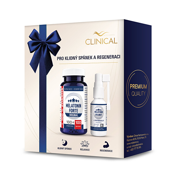Melatonin Forte Original 2x 100 tablet + Melatonin spray 30 ml