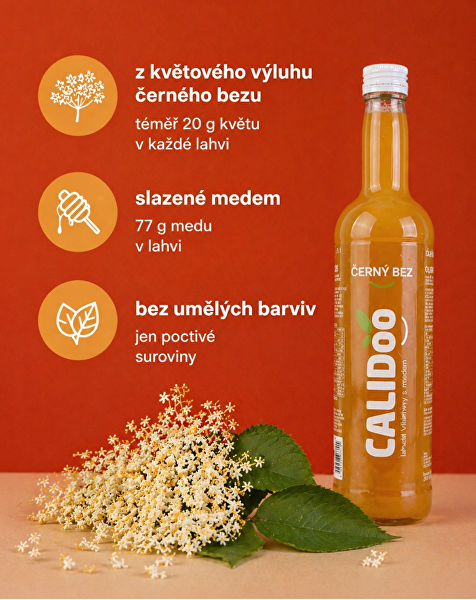 Černý bez - tekuté vitamíny s medem 500 ml